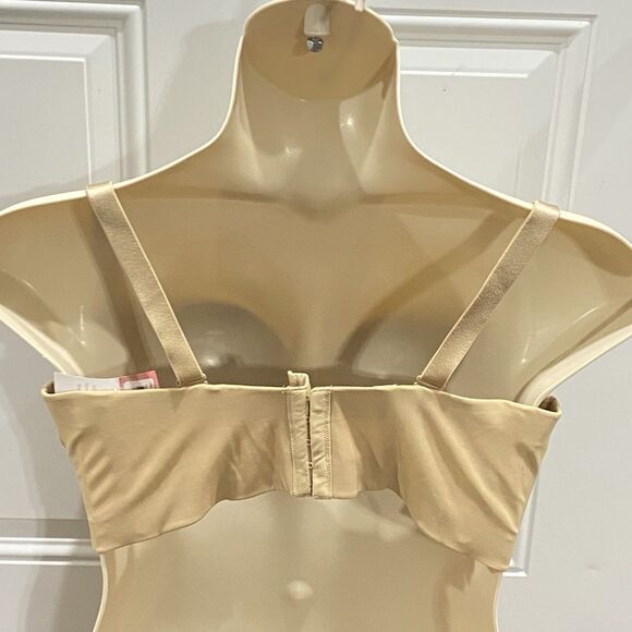 NEW Cacique 44F Nude Lightly Lined Strapless Multi-way Bra BEIGE Nwt - Picture 4 of 6